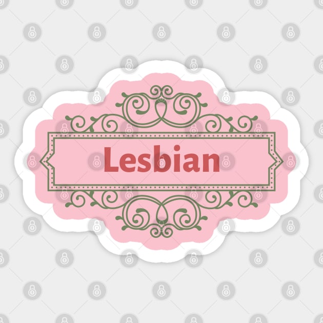 Lesbian Sticker by CasualTeesOfFashion